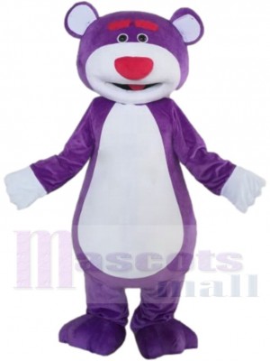 Ours violet mignon au nez rouge Mascotte Costume Animal