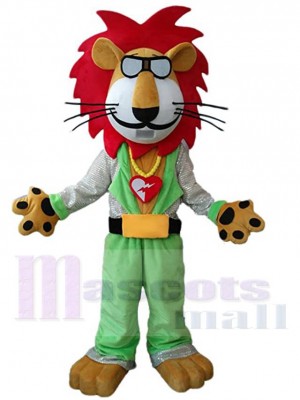 Disco Lion Mascotte Costume Pour les têtes de mascotte adultes