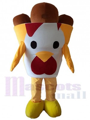 Poulet frit Mascotte Costume Pour les têtes de mascotte adultes