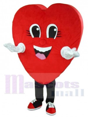 Coeur rouge Mascotte Costume Pour les têtes de mascotte adultes