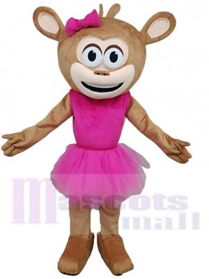 Singe femelle Mascotte Costume Pour les têtes de mascotte adultes