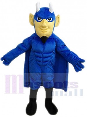 Super-héros bleu Mascotte Costume Pour les têtes de mascotte adultes