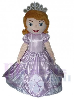 Jolie princesse Sofia Mascotte Costume Pour les têtes de mascotte adultes