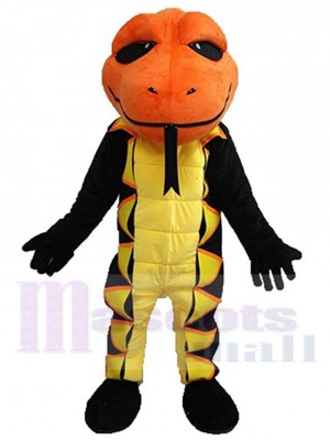 Cobra à tête orange Serpent Mascotte Costume Animal