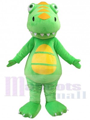 Joli dinosaure vert Mascotte Costume Animal