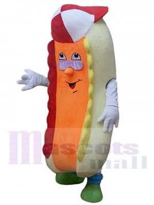 Hot-dog drôle Mascotte Costume Dessin animé