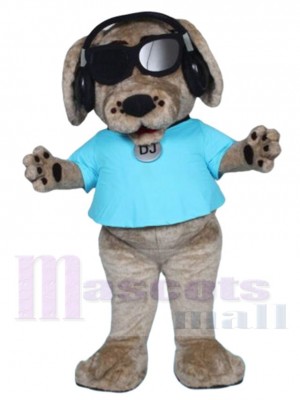 DJ le chien costume de mascotte