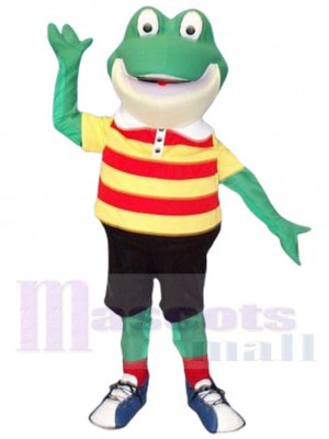 heureux grenouille verte Mascotte Costume Dessin animé