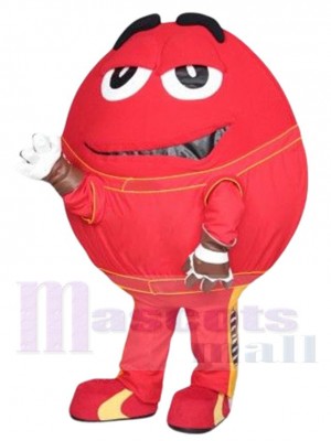 Chocolat au Lait Rouge Mascotte Costume Dessin animé
