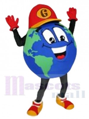 Mignon Le Global Guy Terre Mascotte Costume Dessin animé