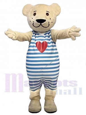 Amour Coeur Ours Mascotte Costume Pour les têtes de mascotte adultes