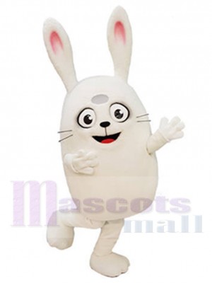 mignon lapin blanc Mascotte Costume Pour les têtes de mascotte adultes