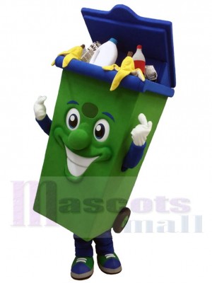 Poubelle verte Mascotte Costume Pour les têtes de mascotte adultes