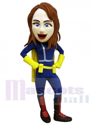 Femme pompier costume de mascotte