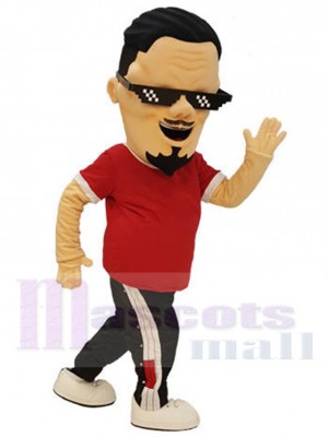 Homme costume de mascotte