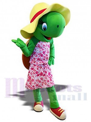 Tortue femelle verte Mascotte Costume Personnes