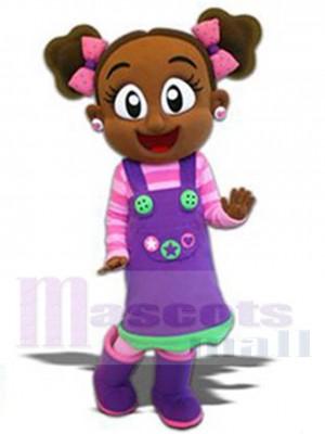 fille costume de mascotte