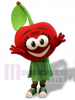 Cerise rouge Mascotte Costume Dessin animé