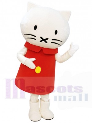 Mignon chat musti Mascotte Costume Dessin animé