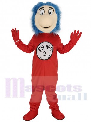 Thing Two Dessin animé Mascotte Costume de The Cat in the Hat