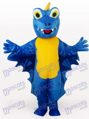 Costume drôle de mascotte adulte bleu dinosaure