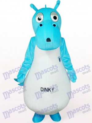 Costume de mascotte de Protoceratops en vêtements bleus