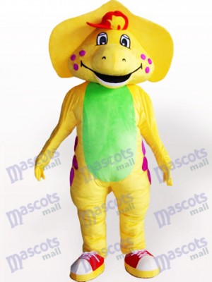 Costume de mascotte adulte jaune dinosaure