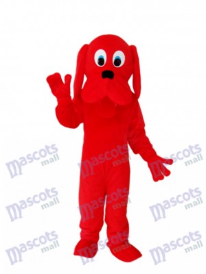 Costume de mascotte rouge chien mascotte