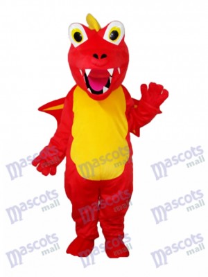 Déguisement de mascotte dragon rouge épine