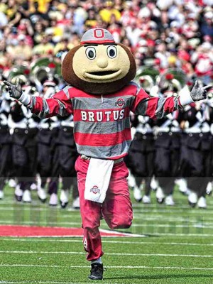 Brutus Buckeye costume de mascotte