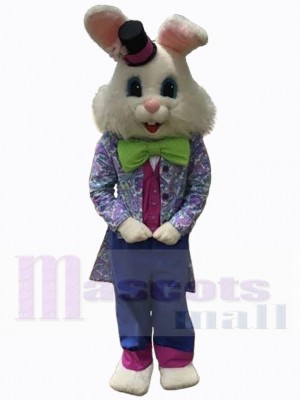 Mignon lapin de Pâques blanc Mascotte Costume Animal
