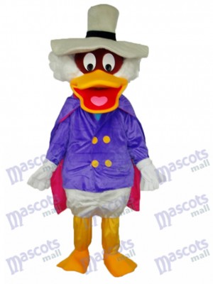 Costume adulte de mascotte de chapeau blanc de canard Animal