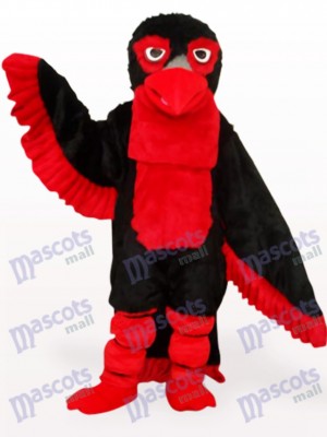 Costume de mascotte adulte aigle long cheveux noirs