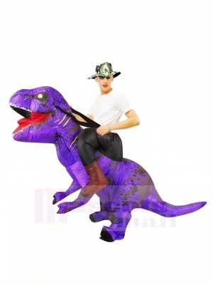 Tyrannosaure violet T-Rex Gonflable Porte moi Ride On Costume