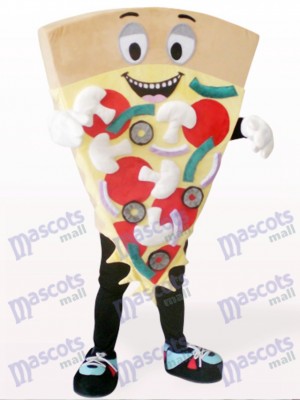 Costume de mascotte de pizza au fromage brun