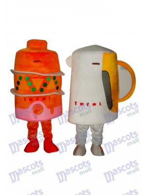 2 Coupes Mascotte Adulte Costume