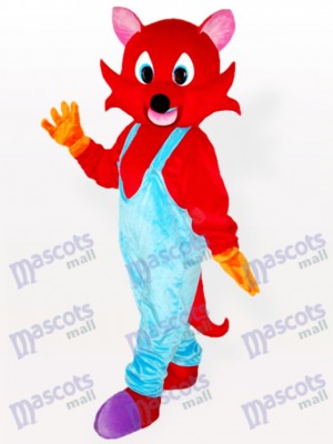 Costume de mascotte adulte en renard bleu