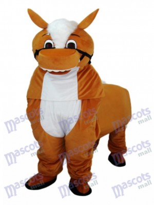 Petit Costume de mascotte de cheval marron Animal