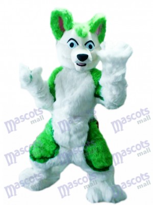 vert Rauque Chien Adulte Mascotte Costume Animal Dessin animé