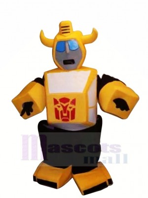 Haute Qualité Jaune Robot Mascotte Les costumes Dessin animé