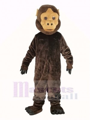 marron Longue Queue Singe Mascotte Costume Animal