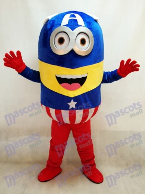 Moi, moche et méchant Despicable Me Minions Captain America mascotte Costume déguisement tenue