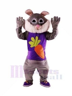 Gris lapin avec Gros Les yeux Mascot Costumes Animal