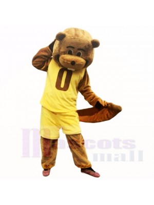 sport Jaune Costume Castor Costumes De Mascotte École