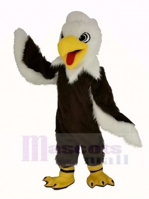 Poil long blanc Tête Aigle Mascotte Costume