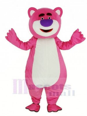 Jouet Récit Lotso Rose Ours avec Violet Nez Mascotte Costume Dessin animé