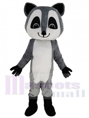 Sympathique raton laveur gris Mascotte Costume Animal