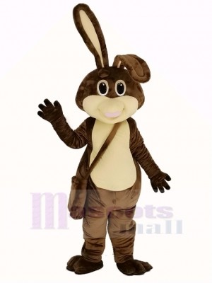 Marron Pâques lapin Mascotte Costume