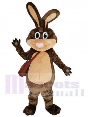 Beau lapin de Pâques brun Mascotte Costume Animal