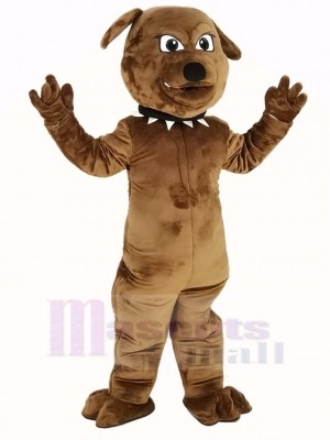 marron Bouledogue Mascotte Costume Animal